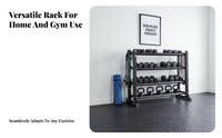 Dumbbell and Kettlebell Storage Rack Space-Saving Design Dumbbell Rack Heavy-Duty Construction Kettlebell Storage Shelf for Fitness Enthusiasts