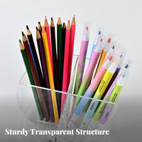 Multi-Compartment Desk Organizer Easy to Clean Rotating Pen Holder Large Capacity Rotating Pencil Holder for Home Office