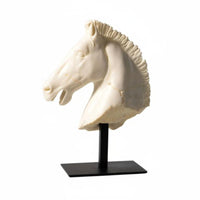 Horse Head Statue Realistic Details Retro Horse Head Statue Textured Equestrian Bust Decor for Study, Beverage Cabinet