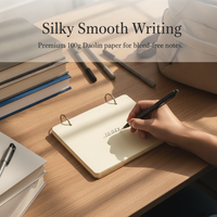 A6 Hardcover Loose-Leaf Notebook for English Vocabulary & Sketching, Portable & Detachable