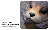 Waterproof Floating Otter Head Statue Long-Lasting Floating Otter Head Odorless for Aquatic Pet Aquarium, Courtyard, Pool