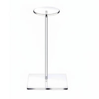 Multipurpose Acrylic Hat Display Stand Minimalist Design Clear Tabletop Hat Holder Stable Base for Retail Shop, Dressing Room, Closet
