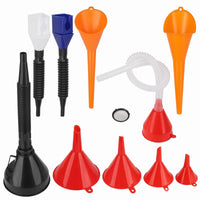 10 Pieces Automotive Funnel Set Plastic Oil Funnel Set Vehicle Maintenance Gear Ribbed Cone-Shaped for Mechanics, Workshop