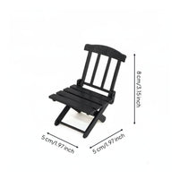 Miniature Beach Chair Scene Accessory Foldable Doll Deck Chair Realistic Appearance Dollhouse Furniture for Kids, Diorama