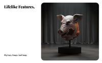 Realistic Details Scary Pig Clown Mask Long-Lasting Full Face Horror Pig Mask Breathable for Haunted House Actors, Cosplayers, Party Goers, Escape Rooms, Themed Parties, Stage Performances