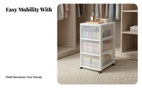 Transparent Stackable Clear Drawer effortless Sliding Stackable Pull-extendable container adaptable Household Storage Space-Saving for Home Organizers, Office Workers, Kids' Room, Bedroom, Closet, Kitchen