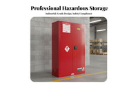 Storage Cabinet Fire-Resistant Cabinet Leak-Resistant Industrial Locker for Lab Technicians, Scientific Workspace, Workshop, Garage