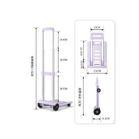 Compact Storage Folding Hand Truck High Load-Bearing Foldable Hand Truck Effortless Rolling Wheels for Travelers, Shoppers, Travel