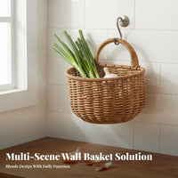 Ginger Garlic Storage Basket Space-Saving Wall Hanging Storage Basket Versatile for Washroom, Pantry