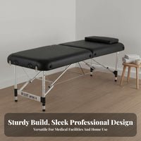 Space-Saving Portable Massage Table Waterproof & Oil-Resistant Folding Treatment Bed Easy to Clean Foldable Spa Couch Stable Construction for Beauticians, Mobile Therapists, Estheticians, Medical Center, Travel