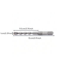 Spiral Fluted Drill Bit with Square Shank Alloy Hammer Drill Bit Smooth Tool Stable for Handymen, DIYers, Workshop, Home Repair