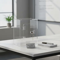 Clear Acrylic Comment Collection Box Dustproof Transparent Voting Box Multi-Versatile-Office Supply Container for School