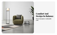 Luxurious Upholstery Curved Chenille Sectional Deep Seating Curved puff Settee mid-centuryera Modern and design configurable Sofa long-lasting Construction for Guesthouse Owners, Apartment Dwellers, Interior Designers, Studio, Lounge Area, Bedroom