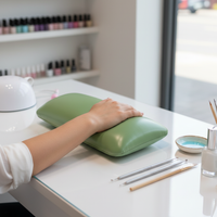 Modern Minimalist PU Leather Nail Art Hand Rest Cushion for Salon Manicure