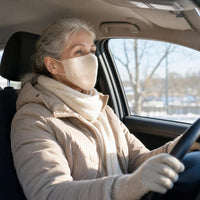 100% Mulberry Silk UV Protection Face Mask for Women, Lightweight Full Face Cover for Driving