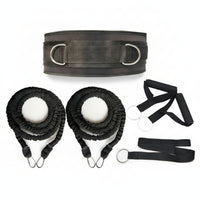 Elastic Sprint Harness Black Running Resistance Harness Long-Lasting Resistance Rope Set Comfortable for Towing Workouts