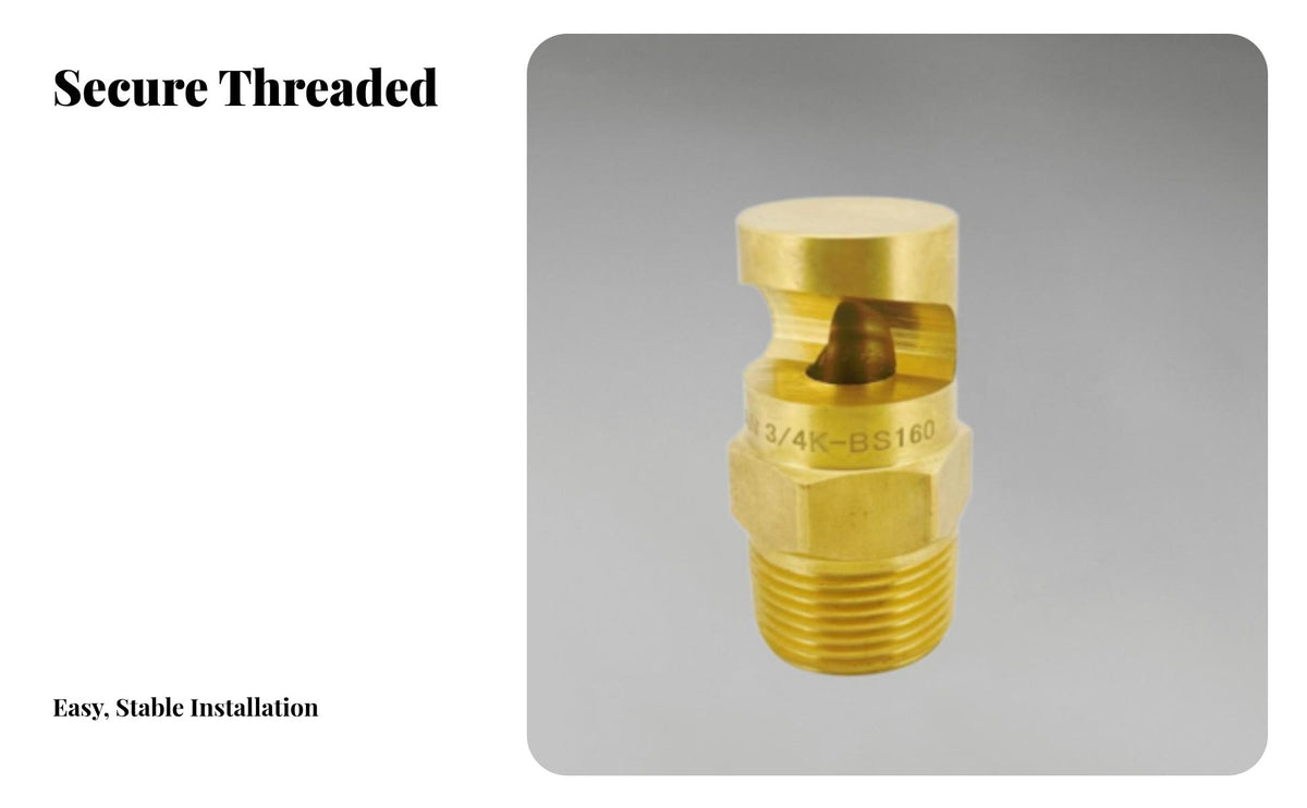 Brass Fan Nozzle Wide Angle Spray Tip 3/4 Inch Thread Nozzle for Dust Suppression, Cooling, Fire Protection