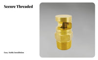 Brass Fan Nozzle Wide Angle Spray Tip 3/4 Inch Thread Nozzle for Dust Suppression, Cooling, Fire Protection