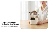 360 Degree Rotating Organizer Multiple Compartments Rotating Desk Organizer Space Saving 360 Degree Rotating Storage Holder for Desktop, School