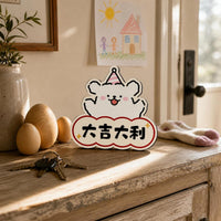 Welcome Home Dog Figurine Desktop Ornament for Entryway Living Room Decor