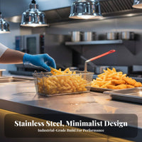 High Temperature Resistant Commercial Fry Basket Easy to Clean Deep Fryer Basket Thickened Frame Frying Tool Comfortable Handle for Chefs, Home Cooks, Restaurants, Food Stalls