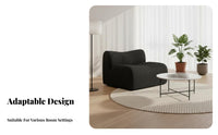 Minimalist Aesthetic Curved Bamboo-Joint Settee Italian-Inspired configurable Sofa Space-Saving Sectional Couch Deep Seat for Apartment Dwellers, Homeowners, Interior Designers, Lounge Area