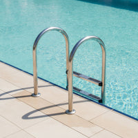 Stainless Steel Pool Ladder Anti-Slip Pool Ladder with Handrails Resistant for in-Ground Pools