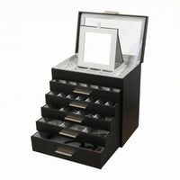 Multi-Layer Jewelry Organizer Rectangular Drawer Jewelry Box Flat Dresser Surface Storage