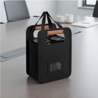 Foldable Drink Delivery Bag Sturdy Base Coffee Carrier Waterproof Lining Multi-Cup Beverage Tote for Beach Party