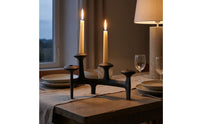 Abstract 4-Cup Candle Holder Textured Tabletop Candle Holder Alloy Home Decor Sturdy for Display