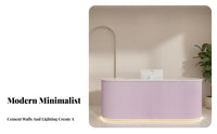 Minimalist Design Reception Desk with Storage Sturdy Construction Modern Checkout Desk Scratch Resistant Modern Checkout Counter High Load Capacity for Shop Managers, Business Owners, Boutique, Cafe, Lobby, Medical Not on Ice