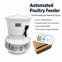 Automatic Chicken Feeder, Metal Poultry Feeder for Backyard Hens, No Waste Chicken Feeders and Drinkers