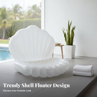 High Buoyancy Inflatable Shell Chair Easy to Inflate Inflatable Seashell Inflatable Lounger Sturdy PVC for Children, Teenagers