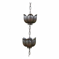 Rain Chain Weatherproof Lotus Cup Rain Chain Easy Installation for Courtyard