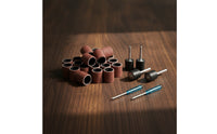 Sanding Drum Kit Rough Rotary Sanding Drum Set Cylindrical Hardware for Woodworkers, Hobbyists, Rust Removal