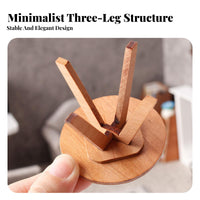 Cherry Wood Dollhouse Round Tea Table DIY Miniature Round Table Long-Lasting for Hobbyists, Collectors, Room Box, Miniature Scene