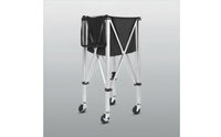 Foldable Ball Storage Cart Collapsible Ball Cart with Side Pocket Mobile Carro Para Equipos Deportivos Compacto for Gyms