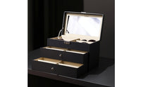 Eyeglasses Box with Mirror Tiered Sunglass Display Case Transparent for Dresser
