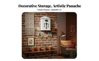 Retro Design Decorative Key Box 6 Hooks Household Storage Easy Installation House Decoration Handmade for Homeowners, Decor Enthusiasts, Families, Entryway, Hallway, Office, Kitchen
