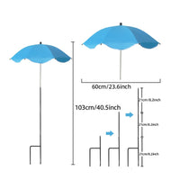 Scalloped-Edge Plant Protection Umbrella Overhead Garden Plant Shade Umbrella Sturdy Lightweight for Balconies