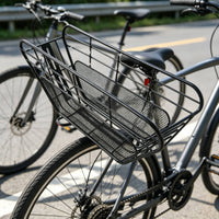 Large Capacity Electric Bike Basket Sturdy Mountain Bike Basket Heavy Duty Transport Storage Easy to Install for School, Commuting, Shopping
