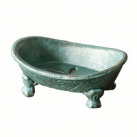 Bathtub Soap Dish Rustic Tray Holder for Washroom, Sink