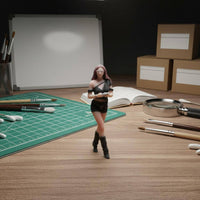 Walking Woman Miniature Realistic 1/64 Female Figurine Detailed Miniature Girl Figurine for Hobby Collectors