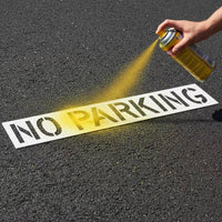 No Parking Stencil Reusable Pavement Marking Stencil Flexible Foldable for Maintenance Crews, Driveways, Asphalt