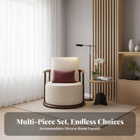 Dark Wood Frame Couch and Armchair Set New Chinese aesthetic Sofa Collection Modern Minimalist Lounge Suite for Interior Designers, Villa, Bedroom, Office
