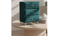 Jewelry Cabinet with Drawers Peacock Green Jewelry Storage Cabinet Soft-Lined Mini Dresser for Women, Teens