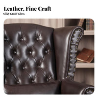Sheltered Armchair Chair Timeless Design Upholstered Sheltered Armchair Armchair Retro Design High Spine for Readers, Adults