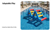 Inflatable multi-tentacle climber Multiple configurations Available Inflatable jumper with Slide and Obstacles Colorful Designs Water Obstacle Course for children, Lake