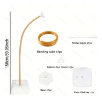 Balloon Arch Stand with Base Stable Balloon Arch Stand Curved for DIY Decorators