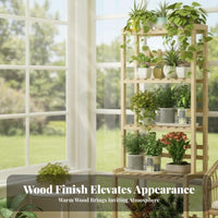 Floor-Standing Multi-Level Flower Rack Indoor and Outdoor Tiered Flower Shelf Space-Saving Design Plant Stand Strong Load-Bearing for Gardeners, Homeowners, Decorators, Balcony, Living Room, Sunroom